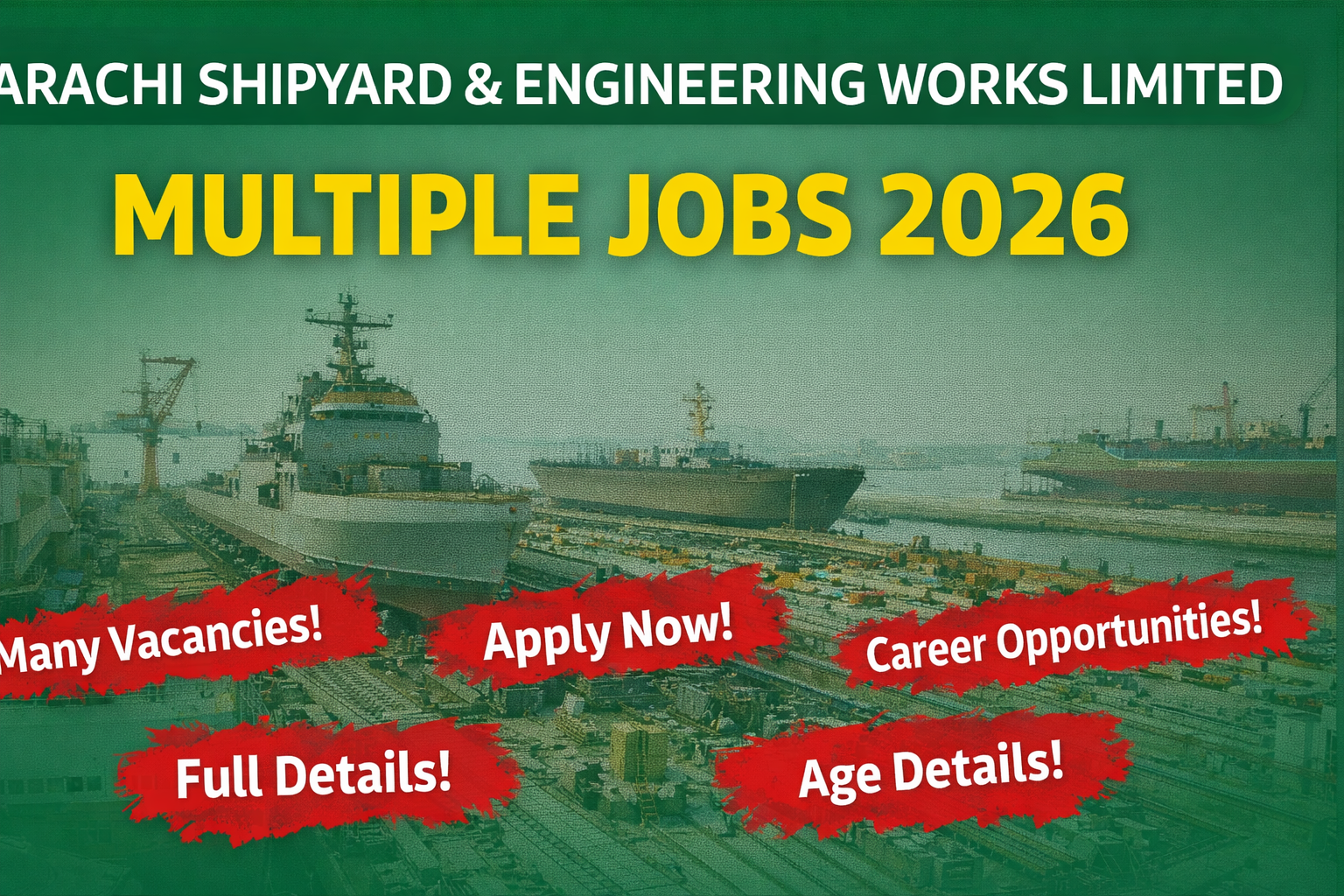 Karachi Shipyard and Engineering Works limited Jobs 2026